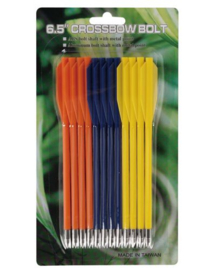 Plastic kruisboog pijl 6,5" kleur