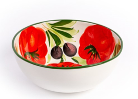 Saladeschaal tomaat-olijf