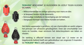 Tickless Mini (teken&vlo) kleine honden&katten