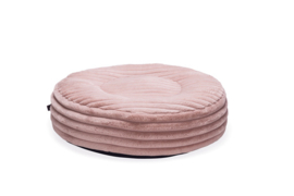 DBL Rond kussen dikke rib roze