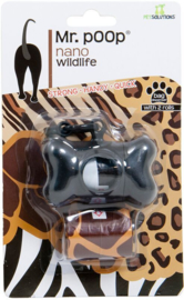 Poepzakhouder wildlife zwart