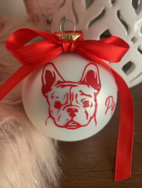 Kerstbal franse bulldog