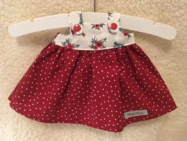 Dress roses / red with white dots