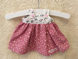 Dress pink with white dots - flowers