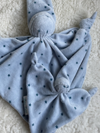 Rag doll nicky velvet blue - stars -with rattle bead