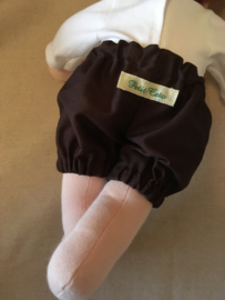 Puff pants brown doll 30 cm