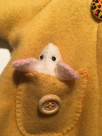 Jasje organic fleece mosterdgeel / jacket organic fleece mustard yellow