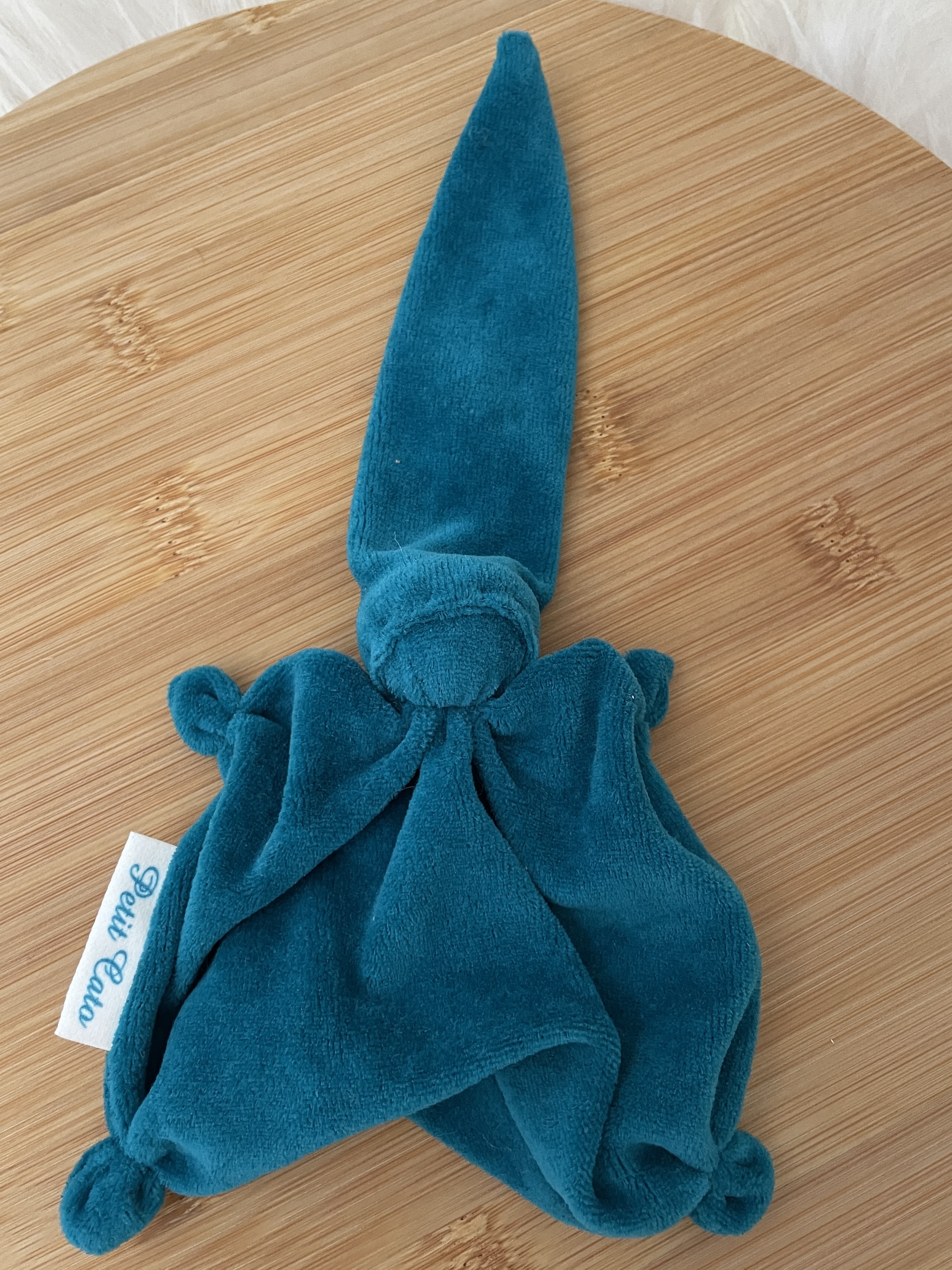 Petit Catootje - Knuffeltje - petrol blauw
