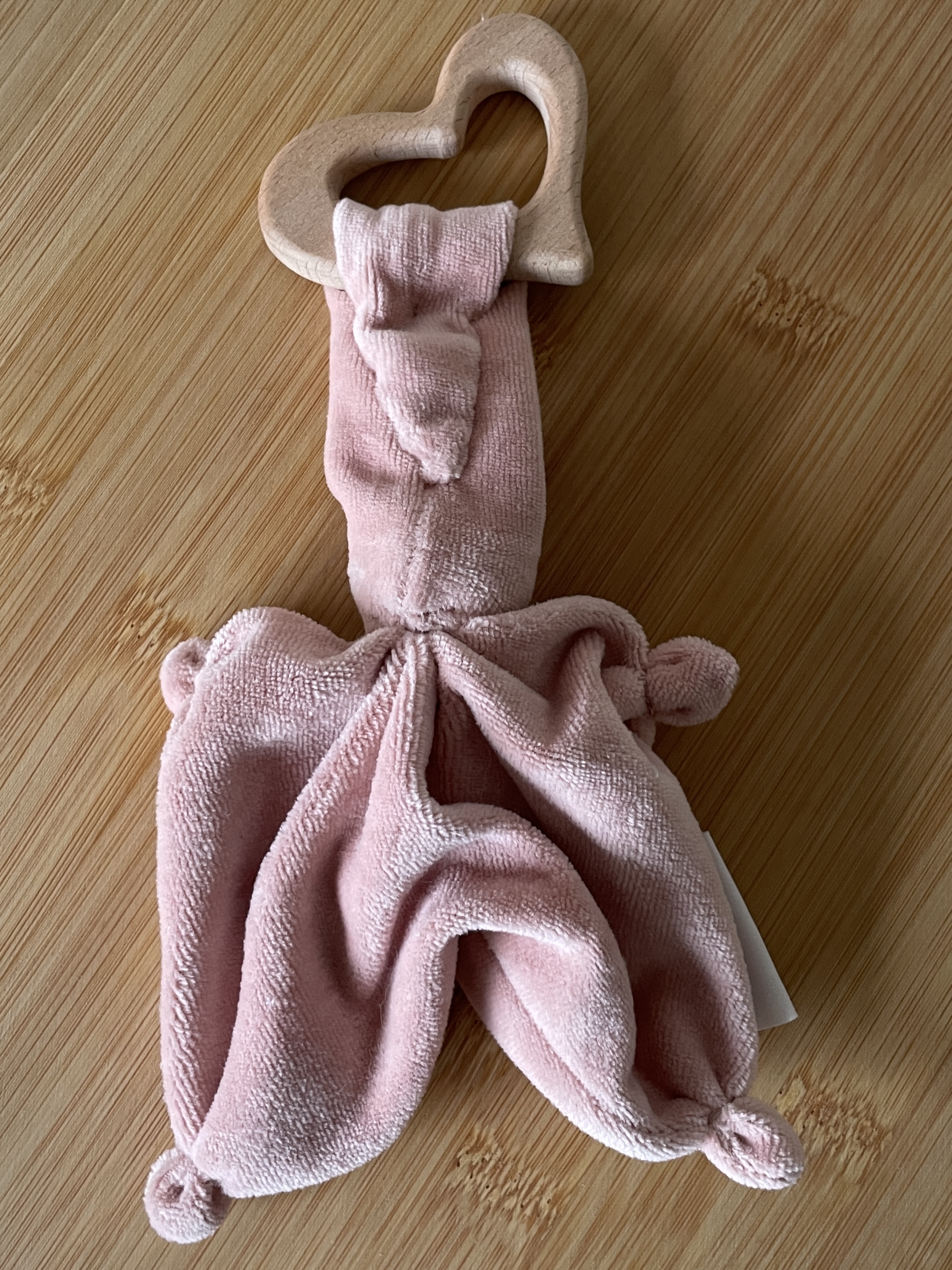 Bijtring roze hart