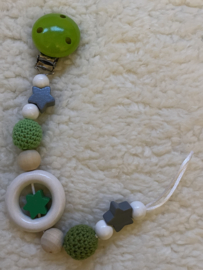 Pacifier cord green star