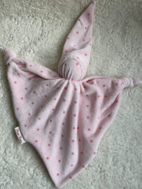 Rag doll nicky velvet pink stars with rattle bead