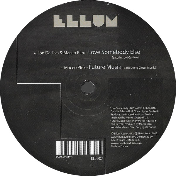 Jon Dasilva & Maceo Plex - Love Somebody Else (12")