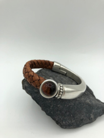 Dames | Armband | Natuursteen  |  Rode Tijgeroog