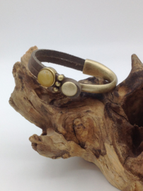 Dames | Armband | Natuursteen  |  Gele Jade