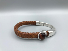 Heren | Armband | Natuursteen | Rode Tijgeroog