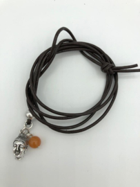 Ketting Buddha Oranje Agaat