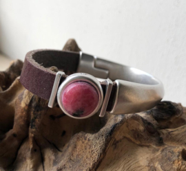 Dames | Armband | IMMY | Natuursteen | Rhodoniet