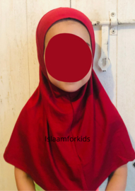 1 delige stretch kinder hoofddoek rood