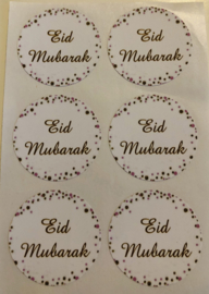 Eid Mubarak stickers stippen (vel van 6)