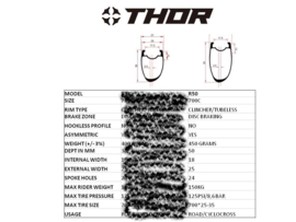 THOR Carbon racewiel, 50 mm hoog, Disc brake
