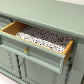 Restyle dressoir groen & messing