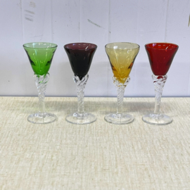 Set 4 Harlequin glaasjes