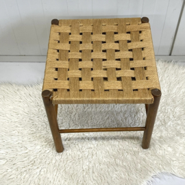 Hout/touw krukje