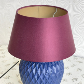 Kobalt/bordeaux tafellamp