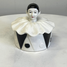 Vintage Pierrot pot & deksel