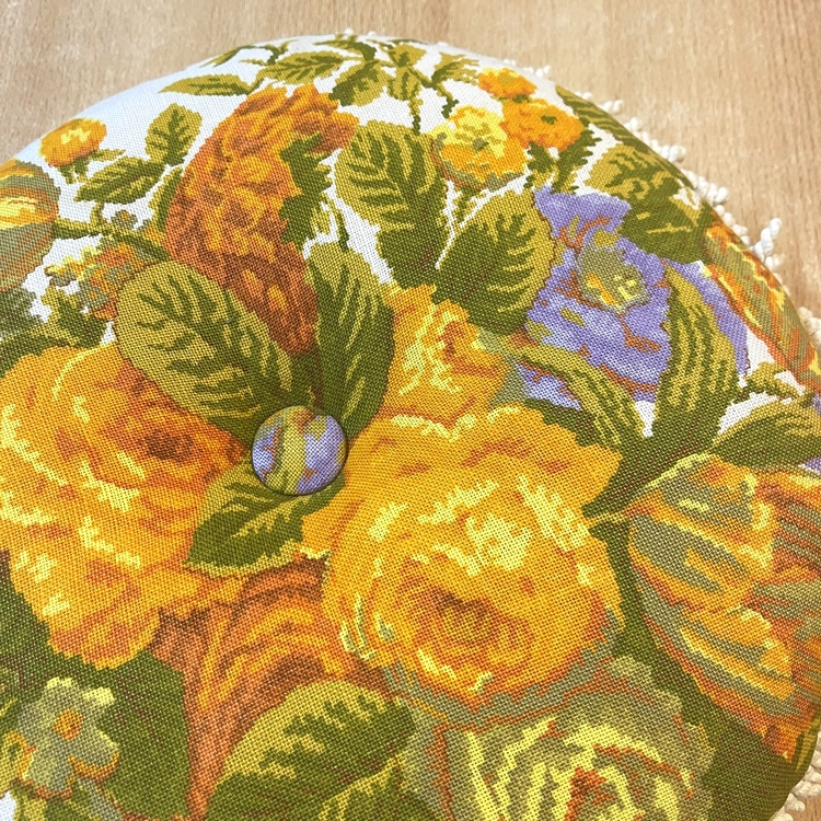 Rond vintage kussen