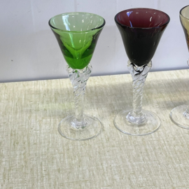 Set 4 Harlequin glaasjes