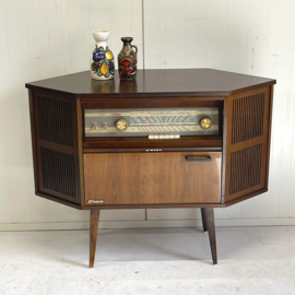 Mid-century radiomeubel kast