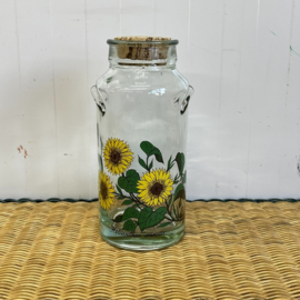 Glazen sunflower pot