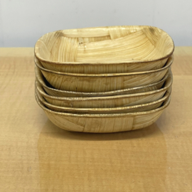 Set 6 bamboe snackschaaltjes