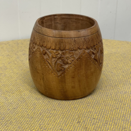 Houten bloempotje