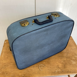 Vintage blauwe koffer