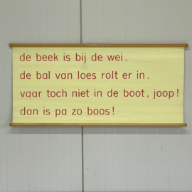 Vintage lees schoolkaart