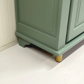 Restyle dressoir groen & messing