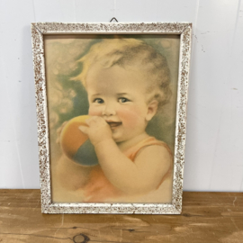 Vintage babyschilderijtje