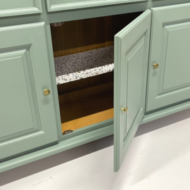 Restyle dressoir groen & messing