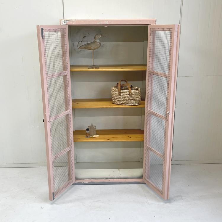 Brocante vitrinekast gaas