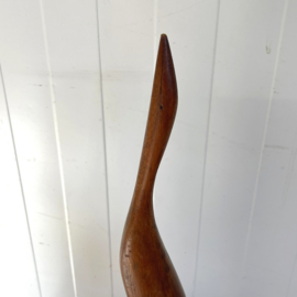 Vintage houten kraanvogel