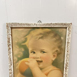Vintage babyschilderijtje