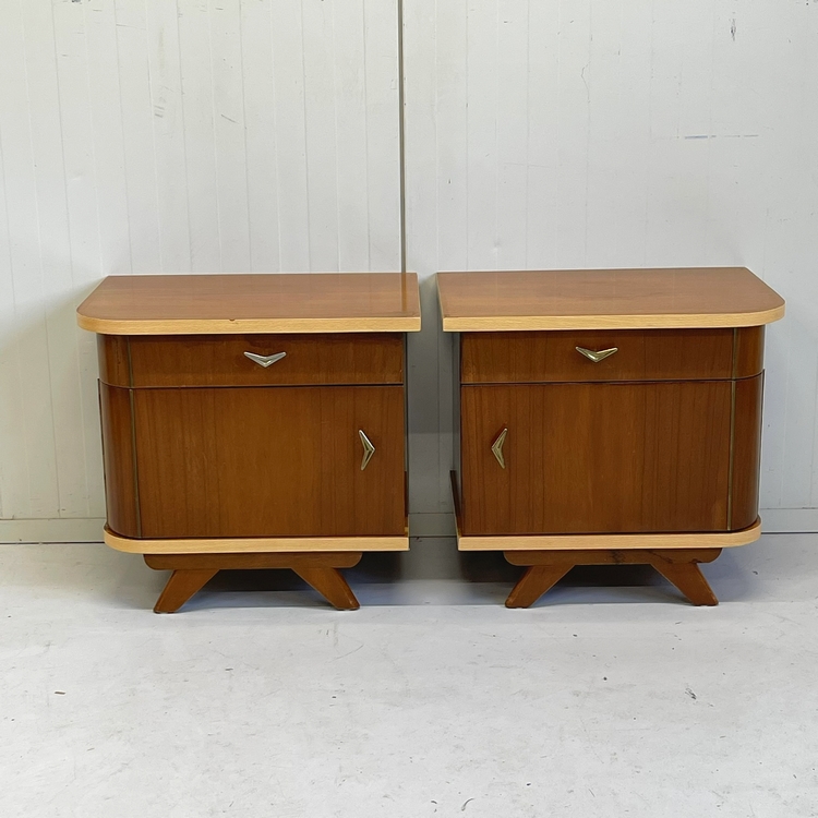 Set vintage nachtkastjes