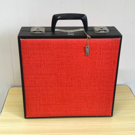 Rood zwarte LP koffer