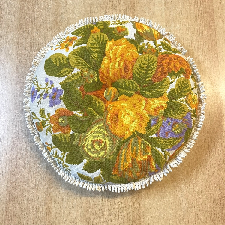 Rond vintage kussen