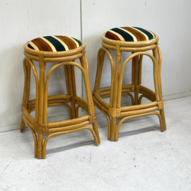 Vintage barkruk opnieuw bekleed