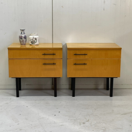 Set vintage nachtkastjes