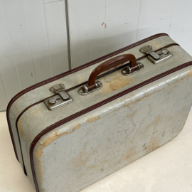 Grijs/bruine brocante koffer