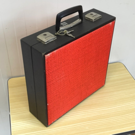 Rood zwarte LP koffer
